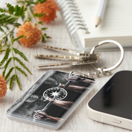 Fitness Personal Trainer Gym Sleutelhanger (Voorkant Rechts)