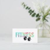 Fitness Personal Trainer Holographic Typografie Visitekaartje (Staand voorkant)