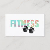 Fitness Personal Trainer Holographic Typografie Visitekaartje (Voorkant)