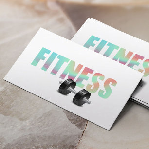 Fitness Personal Trainer Holographic Typografie Visitekaartje