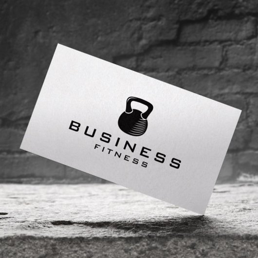 Fitness Personal Trainer Kettlebell Minimalist Visitekaartje