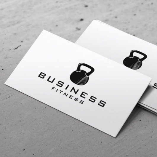 Fitness Personal Trainer Kettlebell Minimalist Visitekaartje