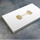 Fitness Personal Trainer Minimale Gold Dumbbell Visitekaartje