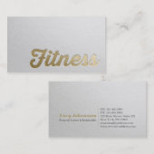 Fitness Personal Trainer Minimale White Gold Embaa Visitekaartje (Voorkant / Achterkant)