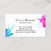 Fitness Personal Trainer Modern Colorful Visitekaartje (Achterkant)