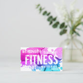 Fitness Personal Trainer Modern Colorful Visitekaartje (Staand voorkant)