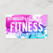 Fitness Personal Trainer Modern Colorful Visitekaartje (Voorkant)