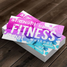 Fitness Personal Trainer Modern Colorful Visitekaartje