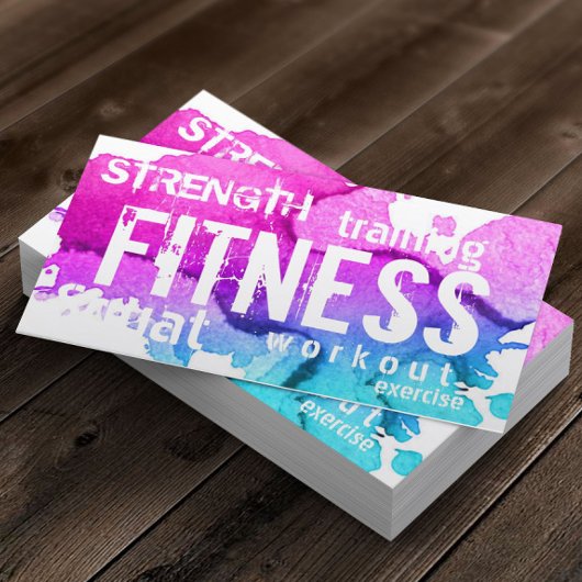 Fitness Personal Trainer Modern Colorful Visitekaartje
