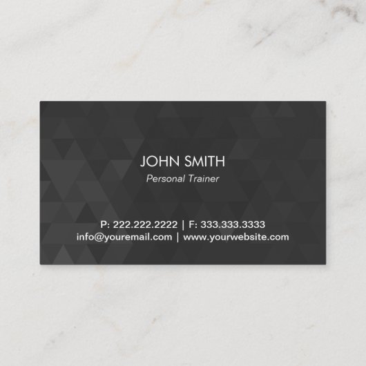 Fitness Personal Trainer Modern Geometrisch Visitekaartje (Achterkant)