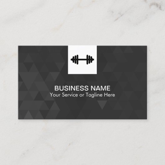 Fitness Personal Trainer Modern Geometrisch Visitekaartje (Voorkant)
