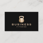 Fitness Personal Trainer Modern Gold Kettlebell Visitekaartje (Voorkant)