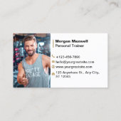 Fitness Personal Trainer: modern kleurrijk Visitekaartje (Achterkant)