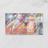 Fitness Personal Trainer: modern kleurrijk Visitekaartje (Voorkant)