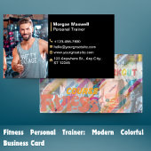 Fitness Personal Trainer: modern kleurrijk Visitekaartje