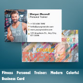 Fitness Personal Trainer: modern kleurrijk Visitekaartje