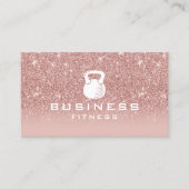 Fitness Personal Trainer Modern Roos Gold Ombre Visitekaartje (Voorkant)