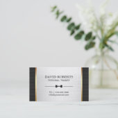 Fitness Personal Trainer Modern Silver en Metal Visitekaartje (Staand voorkant)