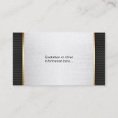 Fitness Personal Trainer Modern Silver en Metal Visitekaartje (Achterkant)