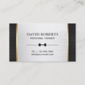 Fitness Personal Trainer Modern Silver en Metal Visitekaartje (Voorkant)