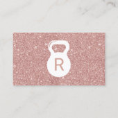 Fitness Personal Trainer Moderne Roos Gold Glitter Visitekaartje (Voorkant)