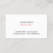 Fitness Personal Trainer Moderne Typografie Visitekaartje (Achterkant)