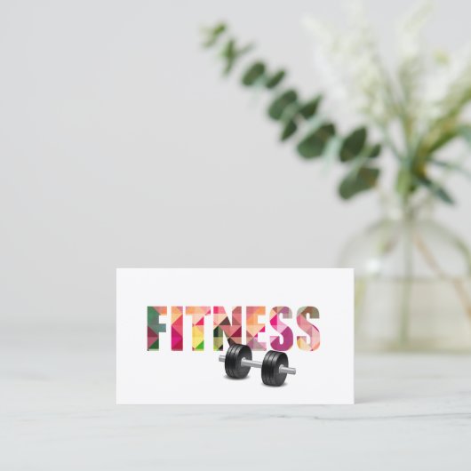 Fitness Personal Trainer Moderne Typografie Visitekaartje (Staand voorkant)