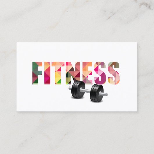 Fitness Personal Trainer Moderne Typografie Visitekaartje (Voorkant)
