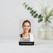 Fitness Personal Trainer Photo QR Code Visitekaartje (Staand voorkant)