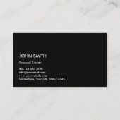 Fitness Personal Trainer Professional Black Metal Visitekaartje (Achterkant)