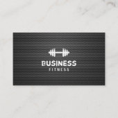 Fitness Personal Trainer Professional Black Metal Visitekaartje (Voorkant)