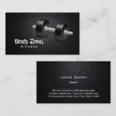 Fitness Personal Trainer Professional Dark Metal Visitekaartje (Voorkant / Achterkant)