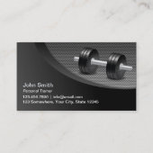 Fitness Personal Trainer Professional Metallic Visitekaartje (Voorkant)