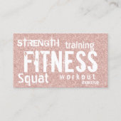 Fitness Personal Trainer Roos Gold Glitter Visitekaartje (Voorkant)