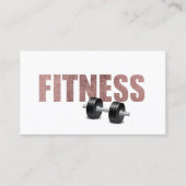 Fitness Personal Trainer Roos Gold Typografie Visitekaartje (Voorkant)