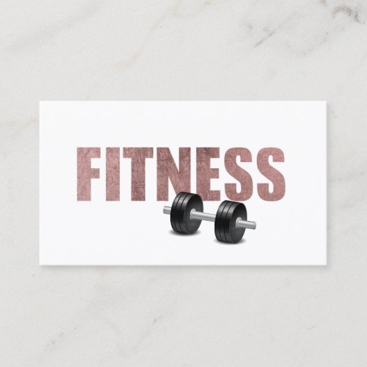 Fitness Personal Trainer Roos Gold Typografie Visitekaartje (Voorkant)