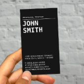 Fitness Personal Trainer Simple Plain Black Visitekaartje