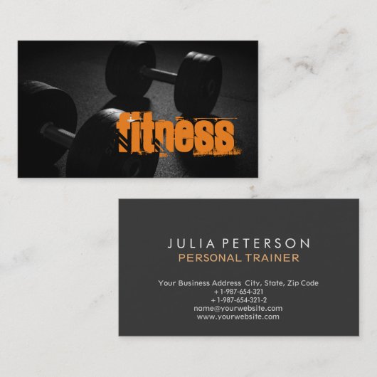 Fitness Personal Trainer Visitekaartje (Voorkant / Achterkant)