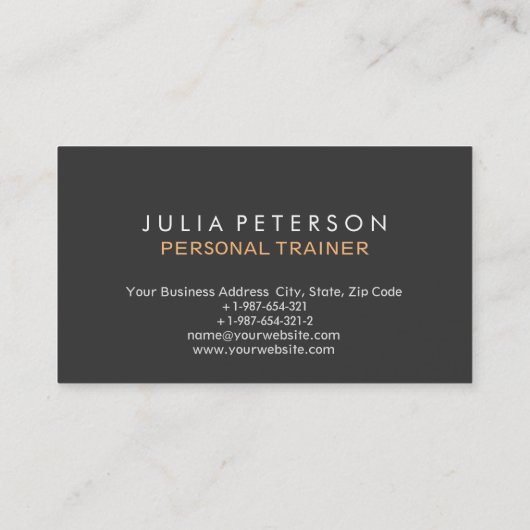 Fitness Personal Trainer Visitekaartje (Achterkant)