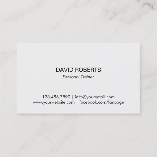 Fitness Personal Trainer Vuur en Vlammen Visitekaartje (Achterkant)