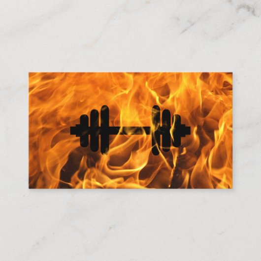 Fitness Personal Trainer Vuur en Vlammen Visitekaartje (Voorkant)