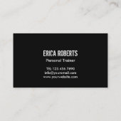 Fitness - persoonlijk trainer - uitloopvak voor me visitekaartje (Achterkant)