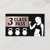 Fitness - persoonlijke trainer 3 klasse passeert g klantenkaartje (Voorkant)
