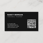Fitness Persoonlijke Trainer Foto Qr Code Visitekaartje (Achterkant)