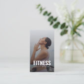 Fitness Persoonlijke Trainer Foto Qr Code Visitekaartje (Staand voorkant)
