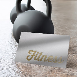 Fitness Persoonlijke Trainer Minimaal Wit Goud Rel Visitekaartje