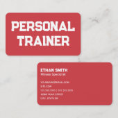 Fitness Persoonlijke trainer Visitekaartje (Voorkant / Achterkant)