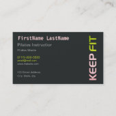Fitness Pilates Instructeur op wit Visitekaartje (Voorkant)