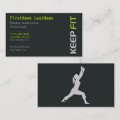 Fitness Pilates Instructeur op wit Visitekaartje (Voorkant / Achterkant)
