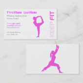 Fitness Pilates Instructeur op wit Visitekaartje (Voorkant / Achterkant)